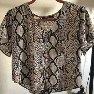reptile skin blouse